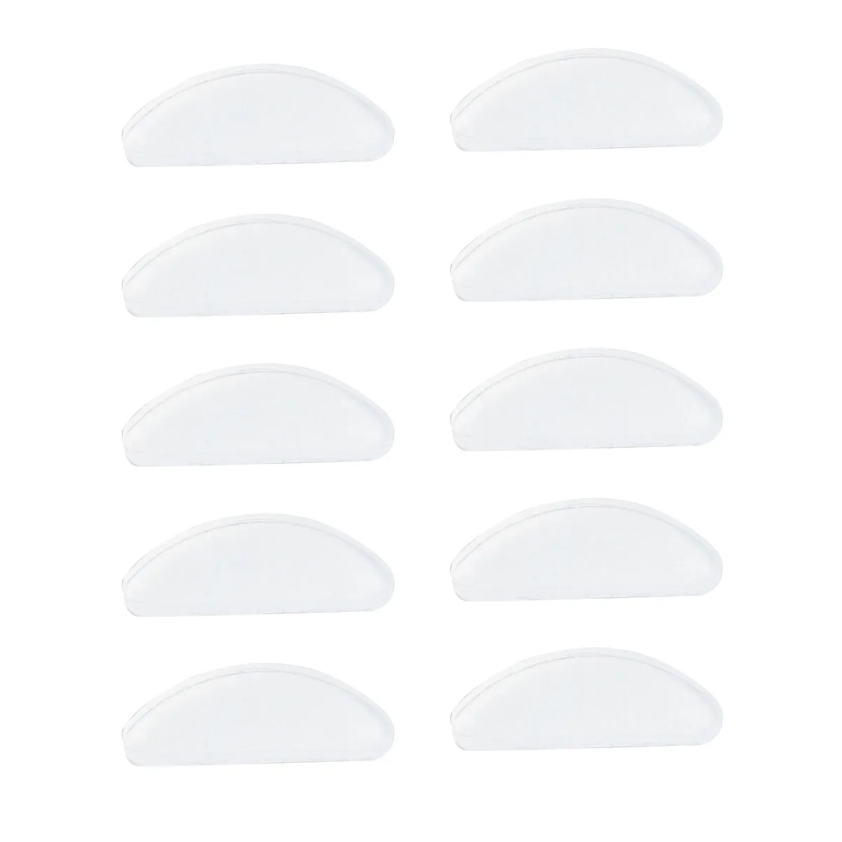 

10pcs Nose Pads for Glasses Anti Slip Silicone Adhesive White Bridge Non Reusable Fits Frames Increases Height Prevents