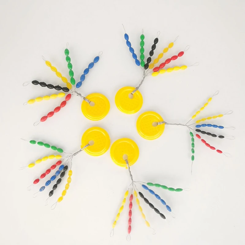 150Pcs Rubber Float Stops Space Beans Oval Stopper Connector Line Buoys Bobber Float for Fishing Accessories Fishing