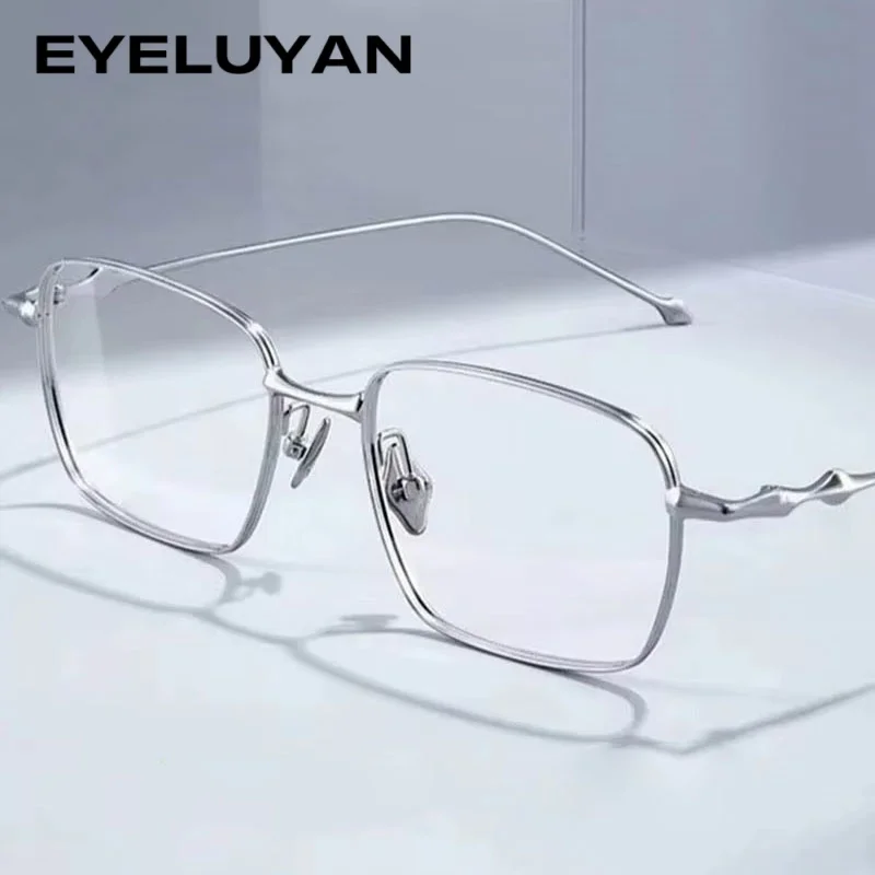 ELECCION Vintage Square Optical Eyeglasses Frame Women Titanium Glasses Frame Men Prescription Spectacles Frames ABA