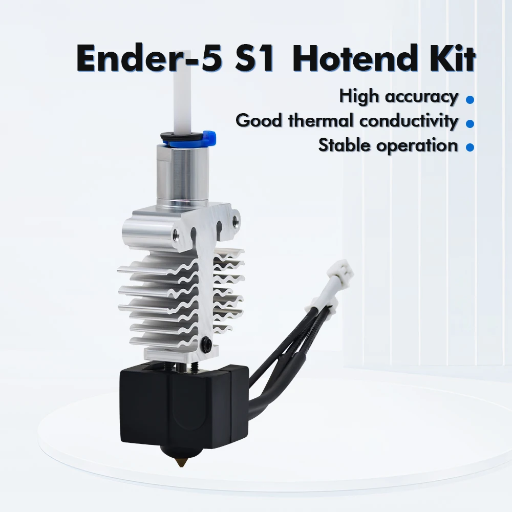 NEW Ender-5 S1 ​Hotend Kit Titanium Alloy+Copper Throat Heater Block Silicone Cover Ender-5 S1 3D Printer Parts