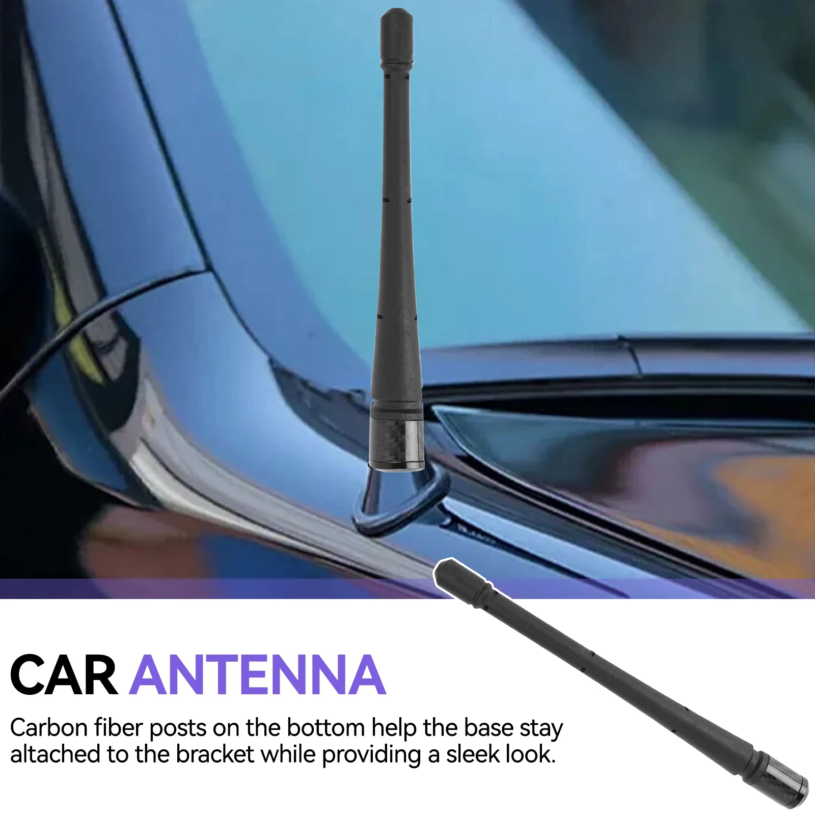 

7inch Car Roof Antenna FM For Tundra Chevrolet GMC Dodge Ram Ford F150 Simple Car Modification Antenna For Jeep JK/JL 2007-2022