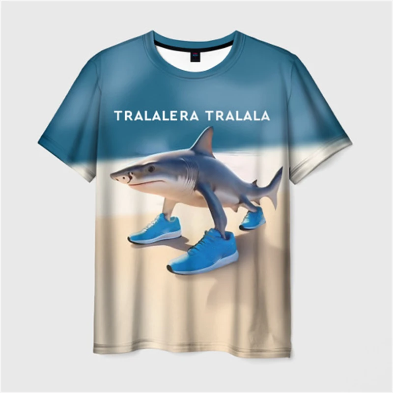

Tung Tung Tung Sahur Abstract Pattern T-shirt Men Clothing Personality Streetwear Creative 3D Print Short Sleeve Fashion New