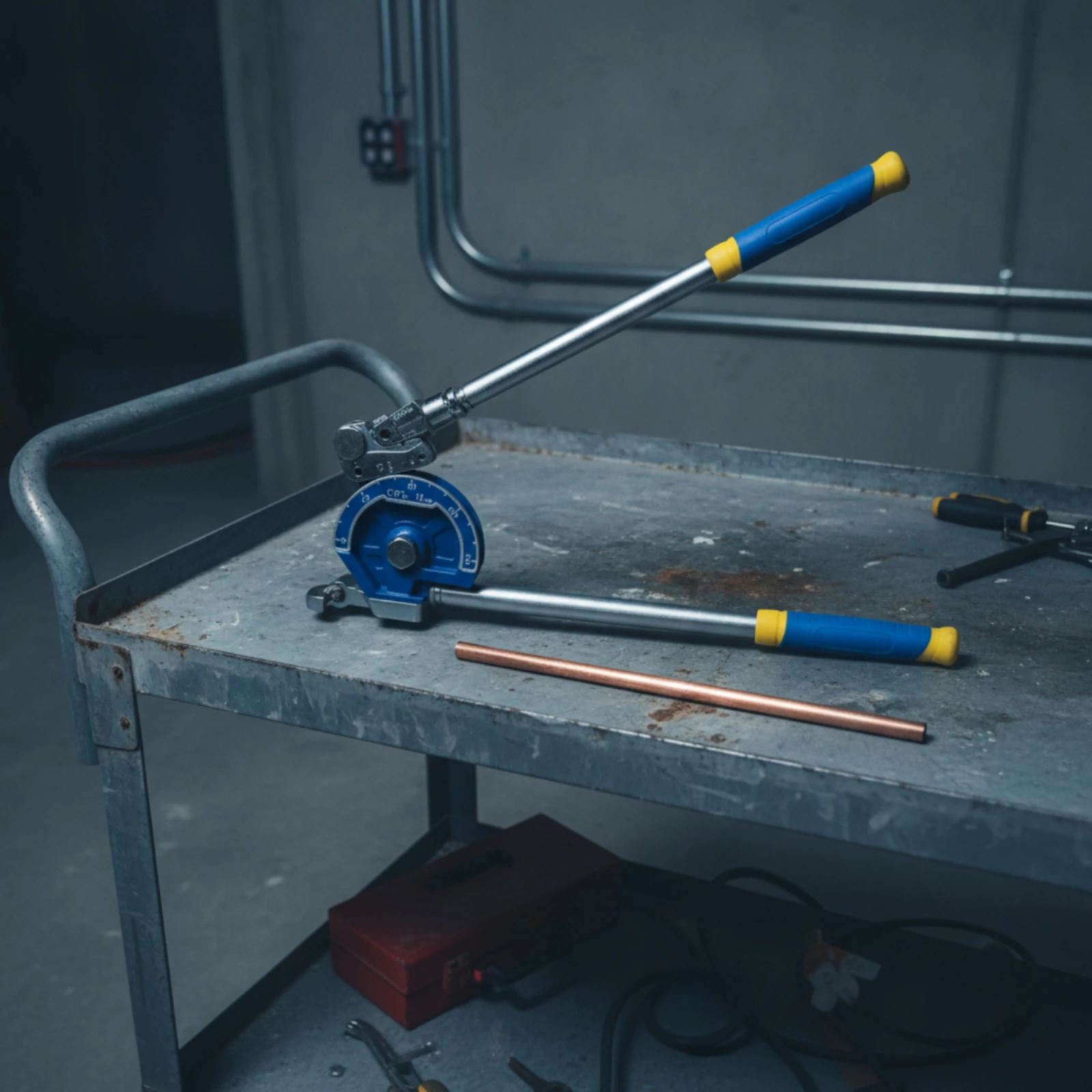Manual Pipe Bender with Lever Heavy Duty Pipe Bender Tube Bending Tool Ergonomic Non-Slip for Plumbers, Plumbing, Refrigeration