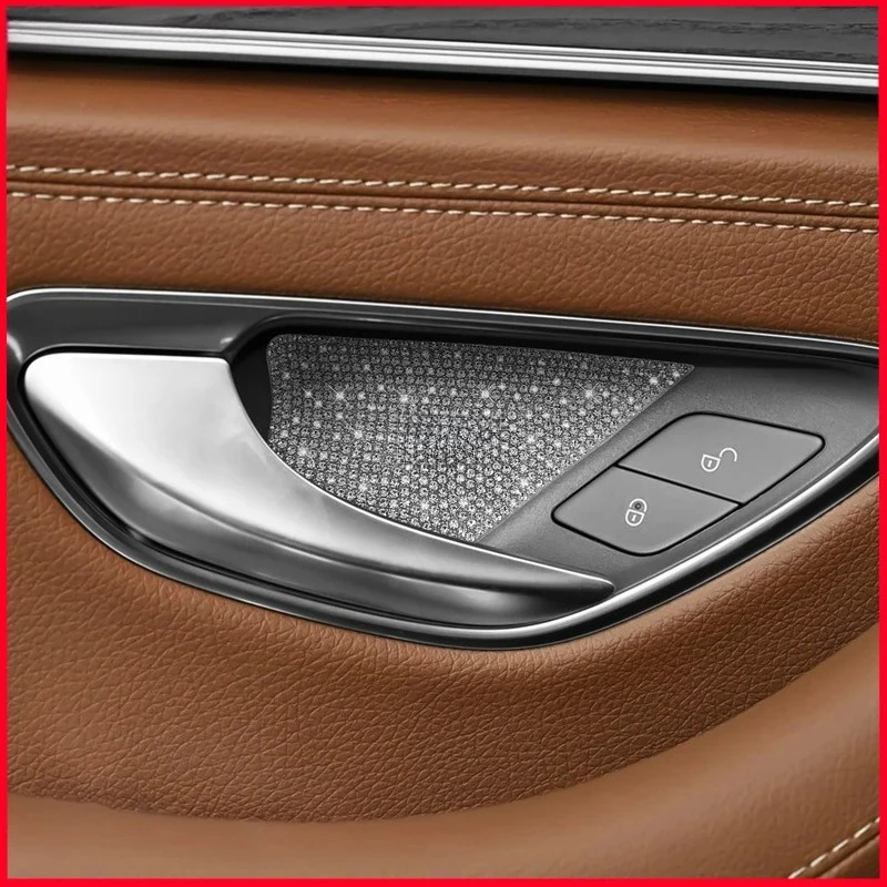 For Mercedes Benz C GLC Class W205  X253  Car Interior Door Bowl Diamond Sticker Ambient Light Modification Accessories