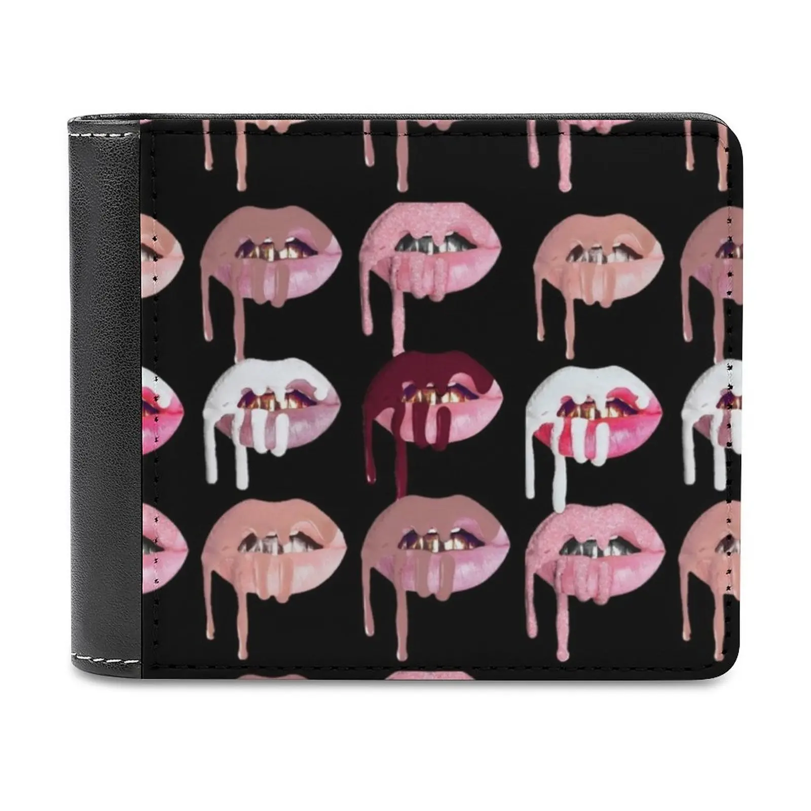 

Lips Men's Wallet Leisure Travel Lightweight Portable Wallets Short Style Male Purse Kardashian Kim Personalized Wallet Pattern