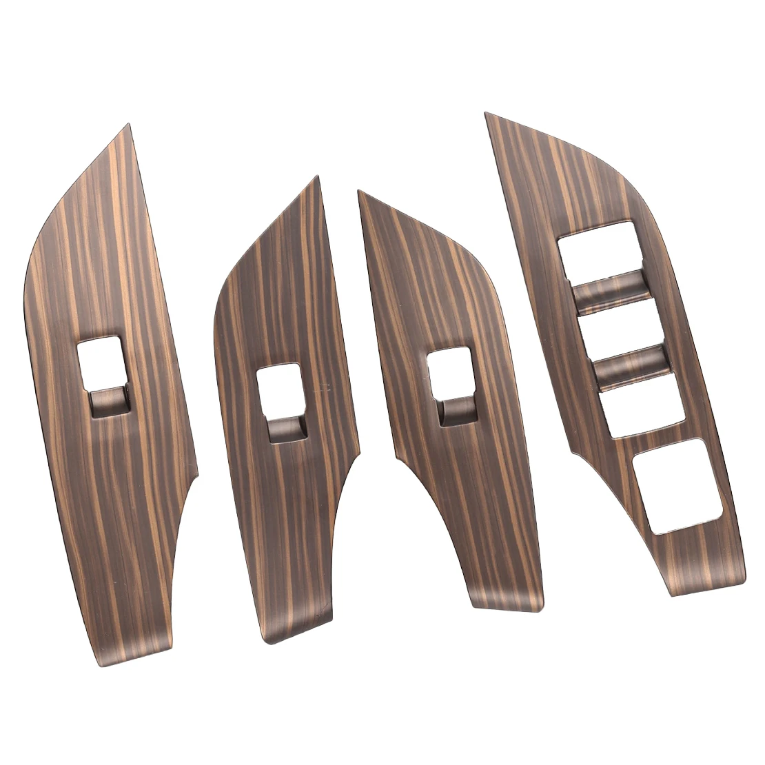 

4 шт., подлокотник для двери автомобиля из АБС-пластика персикового дерева, панель переключателя окна, накладка, подходит для Toyota RAV4 2019 2020 2021