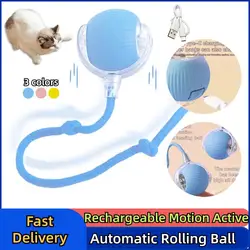자동 롤링 볼 인터랙티브 고양이 장난감, 전기 롤링 볼 장난감, USB 충전식 모션 활성화, 스스로 움직이는 새끼 고양이