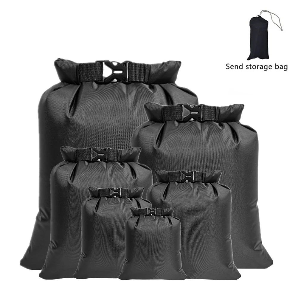 6 PCS Outdoor Waterproof Bag Dry Sack for Drifting Boating Floating Kayaking Beach Waterproof Beach bag Durable dry bag