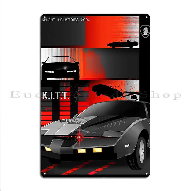 Knight Rider Kitt Car Metal Sign Vintage Kitt Car Dashboard Graphic Tin Posters Home Bar Michael knight rider Tin Sign Poster