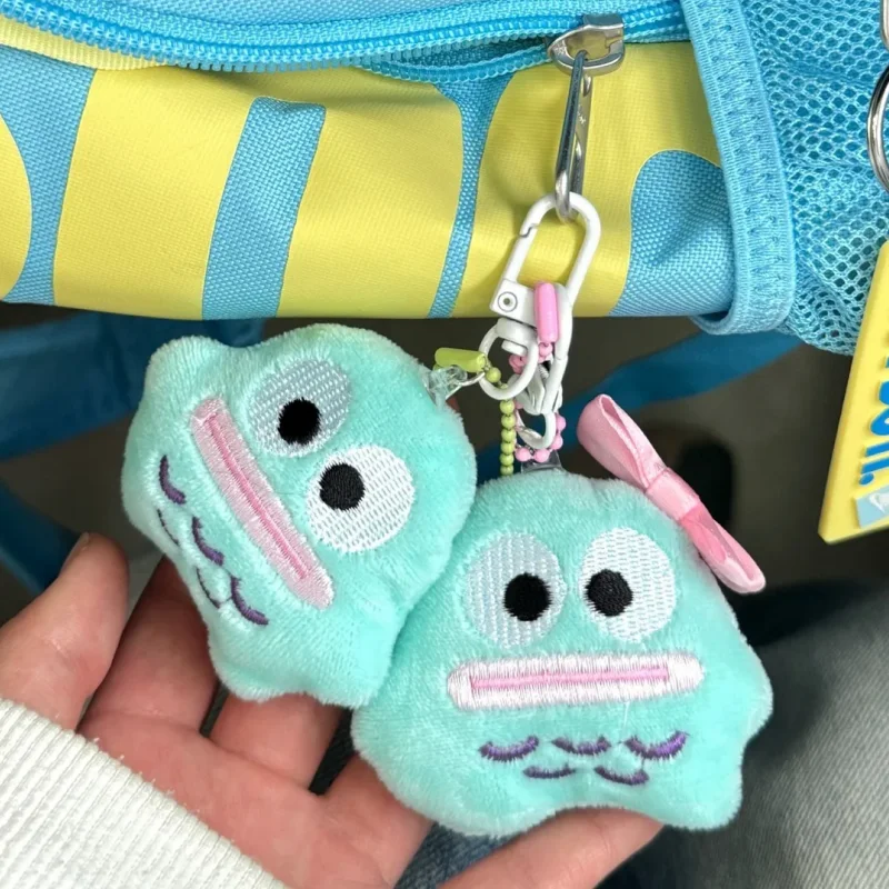 Kawaii Sanrio Hangydon 봉제 인형 귀여운 가방 펜던트 애니메이션 만화 귀여운 아름다움 플러시 키 체인 액세서리 여자 친구 선물