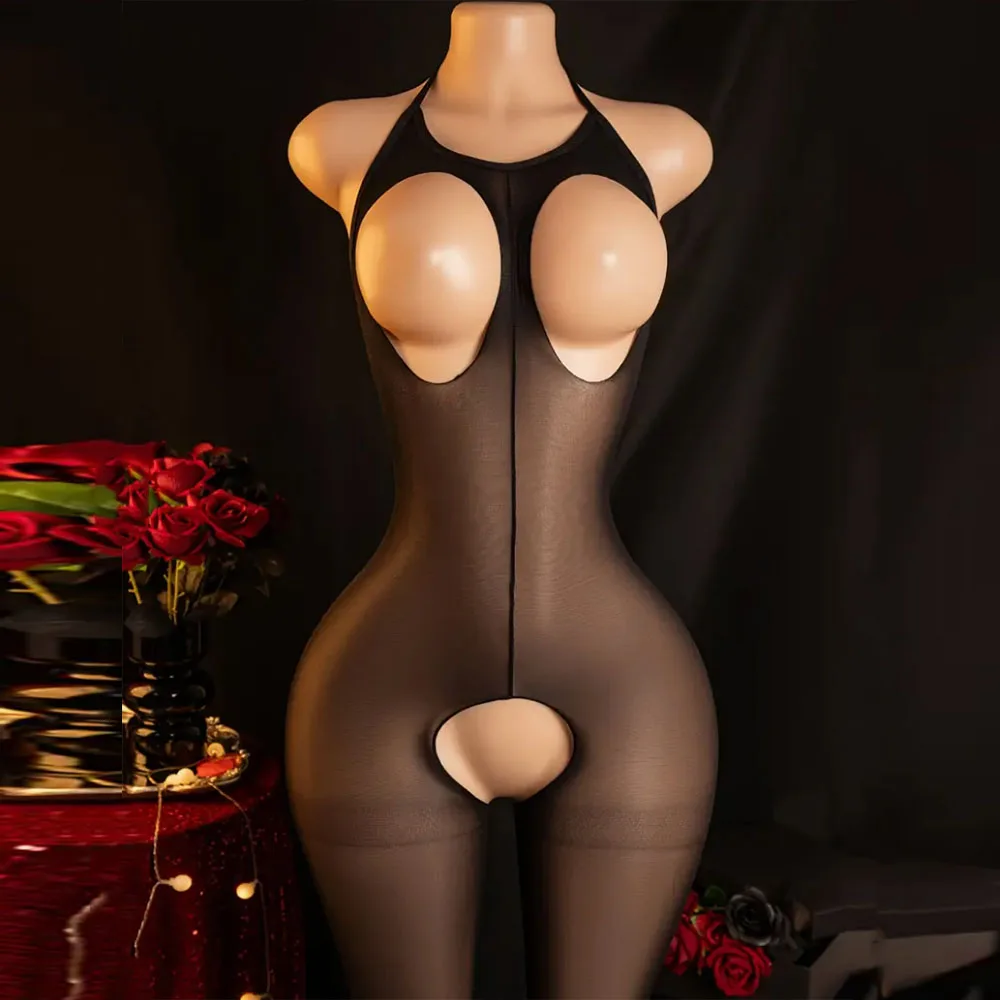 

Тедди с вырезами, сексуальное женское белье, женский ажурный открытый бюстгальтер, нижнее белье, эротическая одежда, черное боди и чулки для тела