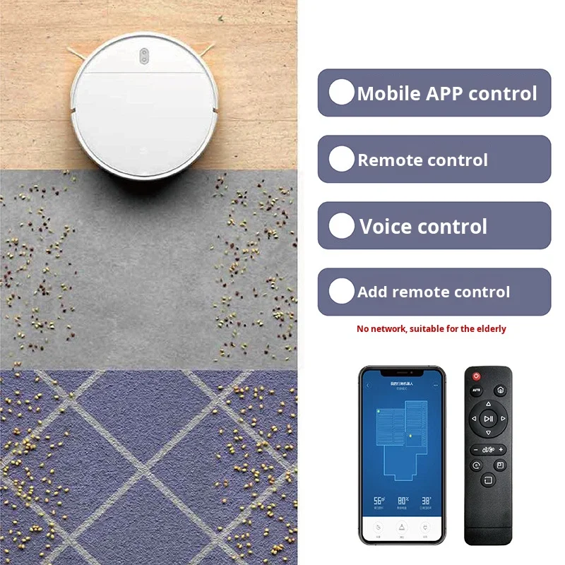 Smart Home Floor Cleaning Robot Vacuum Auto Obstacle Avoidance Voice Guide Electric Water Tank Mopping Sweeper Household