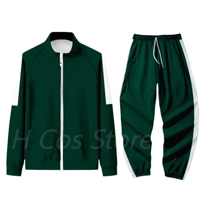 Kostium Cosplay Gra Juego Del Calarmar Koreański Dramat Jeux De Disfraz Męska Sportowa Bluza z Kapturem Kurtka Dresowy Strój Drużynowy