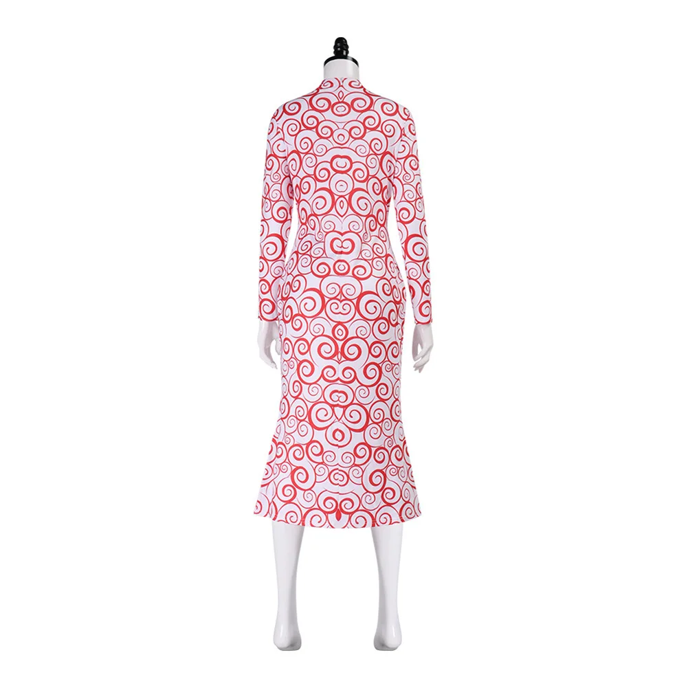 المريخ سيدة تأثيري فستان زي 1996 فيلم المريخ الهجمات تمويه التنانير المطبوعة فستان طويل هالوين النساء كرنفال الدعاوى الحفلات #3