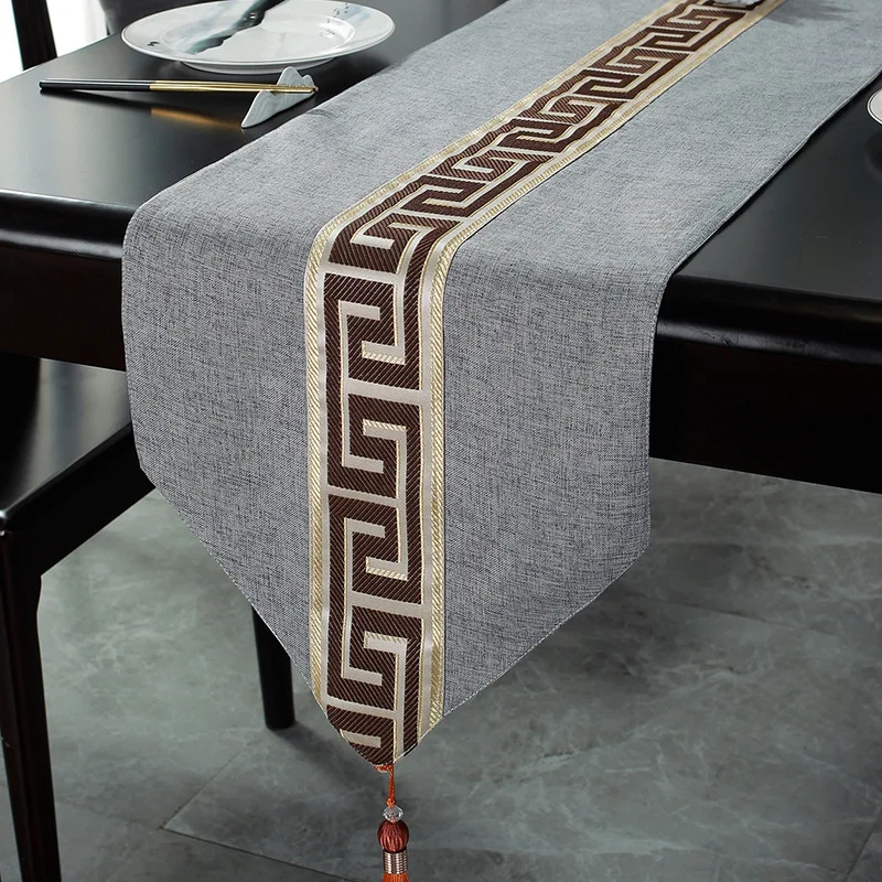 Chinese Style Table Runner Linen Cotton Table Cover Waterproof Table Cloth Wedding Table Decoration Tablecloth for Dinning Table