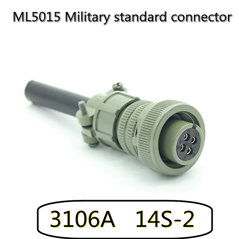 14SL Military Connector ML5015 threaded link 3102A 3106A 3108A 14S-9 14S-7 14S-5 14S-6 Cable Straight Bent Plug Socket