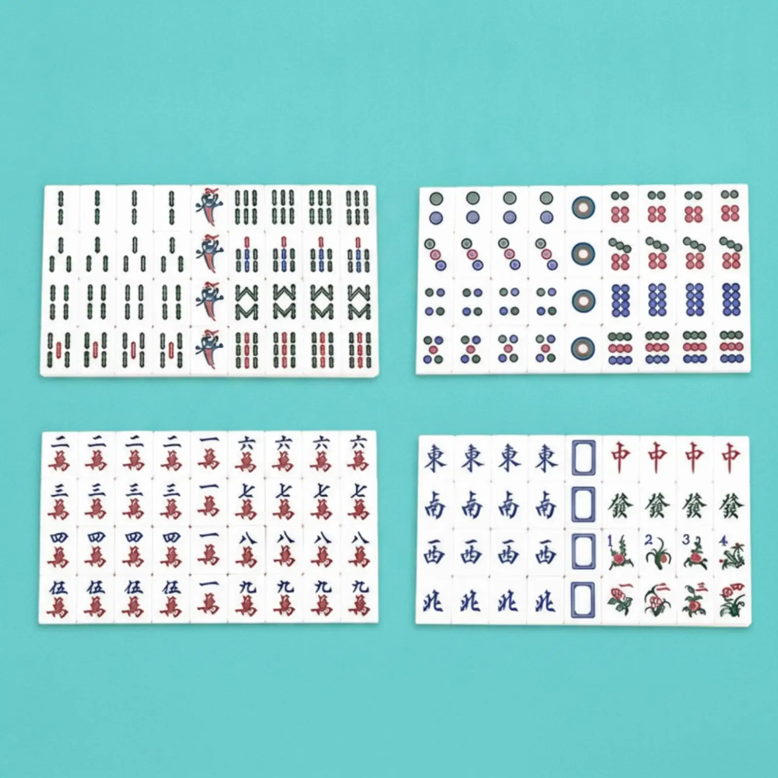 Mahjong tile set according to Hong Kong standard – Composition 37 – Printed