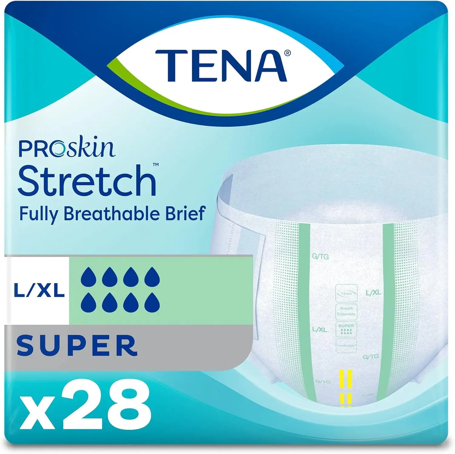 

Heavy Absorbency Incontinence Briefs, Large/XL, 28 Count, Disposable, Secure Fit