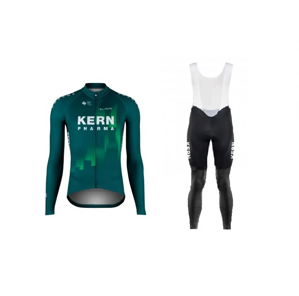 

SPRING SUMMER 2022 KERN PHARMA TEAM Cycling Jersey Long Sleeve Bicycle Clothing With Bib PANTS Ropa Ciclismo