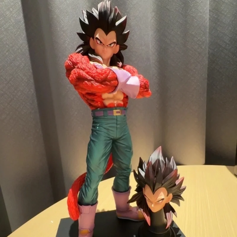 Jt Statue 30cm Dragon Ball Super Saiyan 4 Vegeta Goku Joint Statue Anime Action Figure Custom Desktop Toy Model Collection Gift