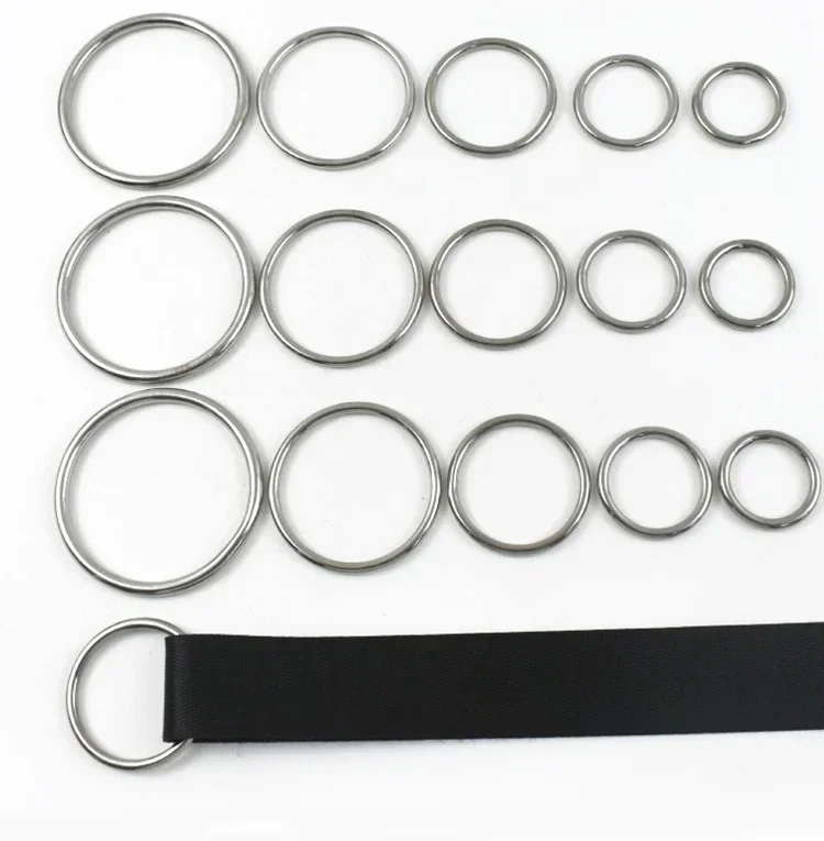 2-10Pcs 15-100mm Stainless Steel O Ring Buckle Webbing Strap Connect Loop Clasp Dog Collar Hook Buckles DIY Hardware Accessories