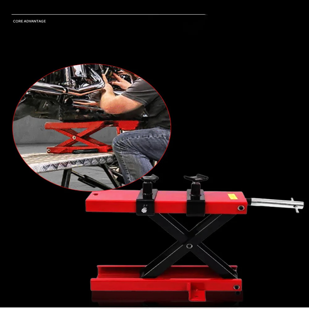 Update Motorcycle Lift 1100 Lb Scissor Jack Stand with Saddle ATV Lift Dirt Bike