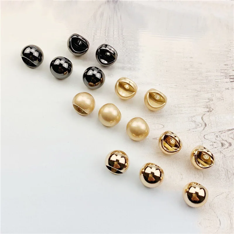 10Pcs/Lot Retro Small Beads Metal Button Chiffon Shirt Sewing  Clothing Simple Decorative Button