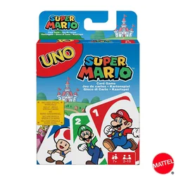 Mattel UNO Super Mario Card Games Family Funny Entertainment Board Game Poker Kids Toys Playing Cards