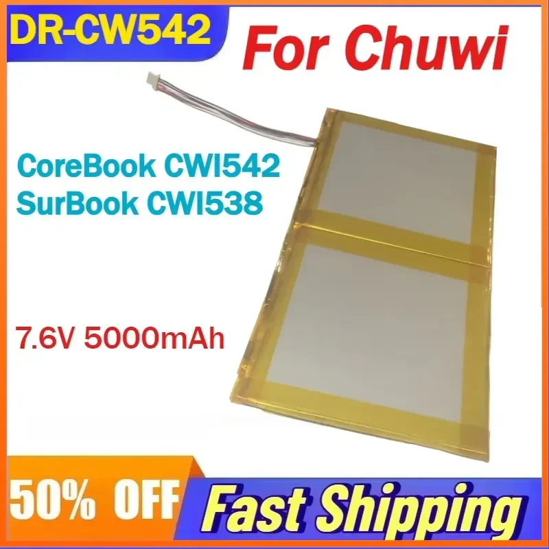 High-Quality 7.6V 5000mAh DR-CW542 Tablet Computer Lithium-ion Battery for Chuwi SurBook CWI538,for Chuwi CoreBook CWI542