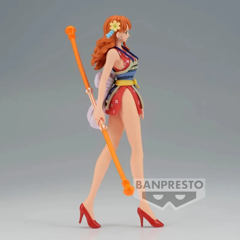 BANDAI-Banpresto Original genuino, figura de acción de One Piece, modelo de PVC Nami de 16cm, juguete para niños, regalo