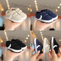 Newborn Baby Boys Shoes for 1 Year Old Soft Sole Crib Shoes Toddler First Walkers 0-18 Months