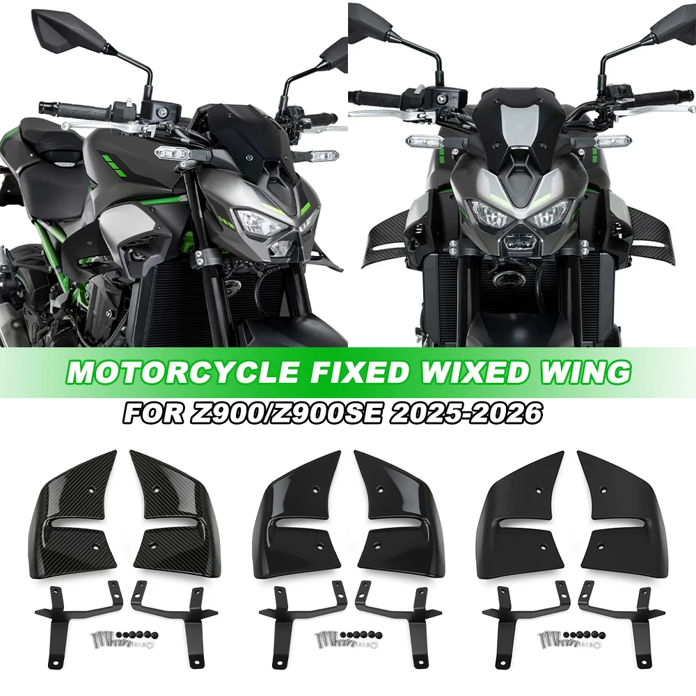 

For Kawasaki Z900 2025 Z900SE 2025 2026 Winglet Aerodynamic GP Wing Deflector Front Spoiler Motorcycle Fairing Side Wing Z 900
