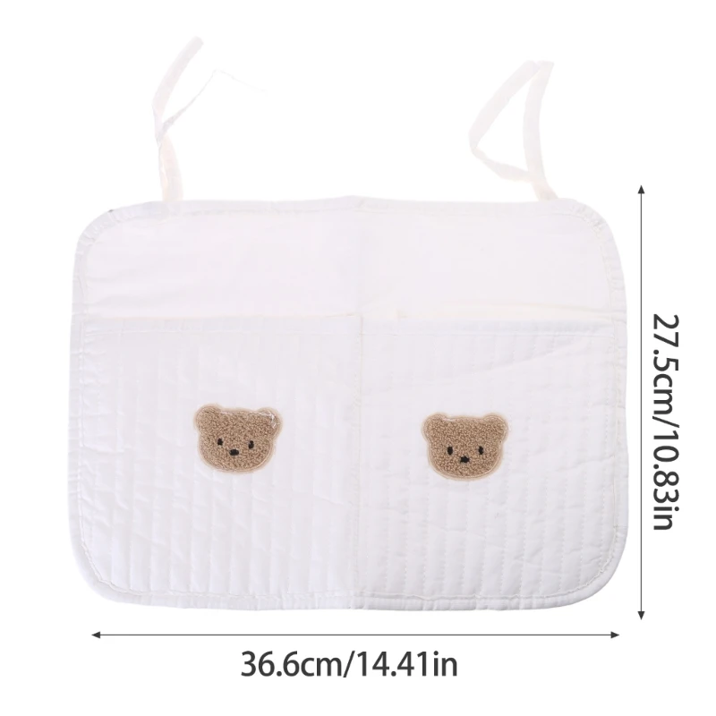 Bedside Hanging Storage Bag Cotton Pocket for Toy Diaper Strollers Bag