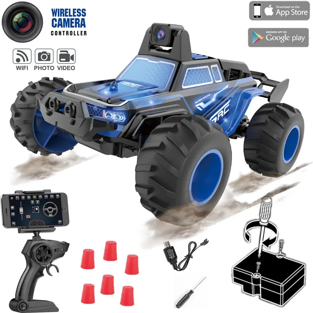 Rc Car with HD Camera Machine on Remote Control Stunt 1:32 2.4G SUV Radiocontrol Climbing Toys Remote Control Car for Kids