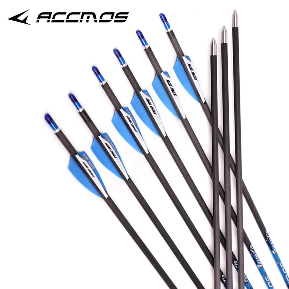 

6/12pcs Archery ID 4.2mm Pure Carbon Arrow Spine 300 / 1000 Arrow For Compound Recuvre Bow Shooting Hunting Accessories