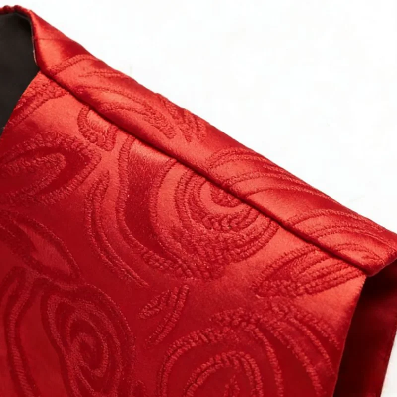 

2026 New Blue Floral Jacquard Suit Vest for Men , Formal Waistcoat with V-Neck , Perfect for Weddings, Parties & Business Events