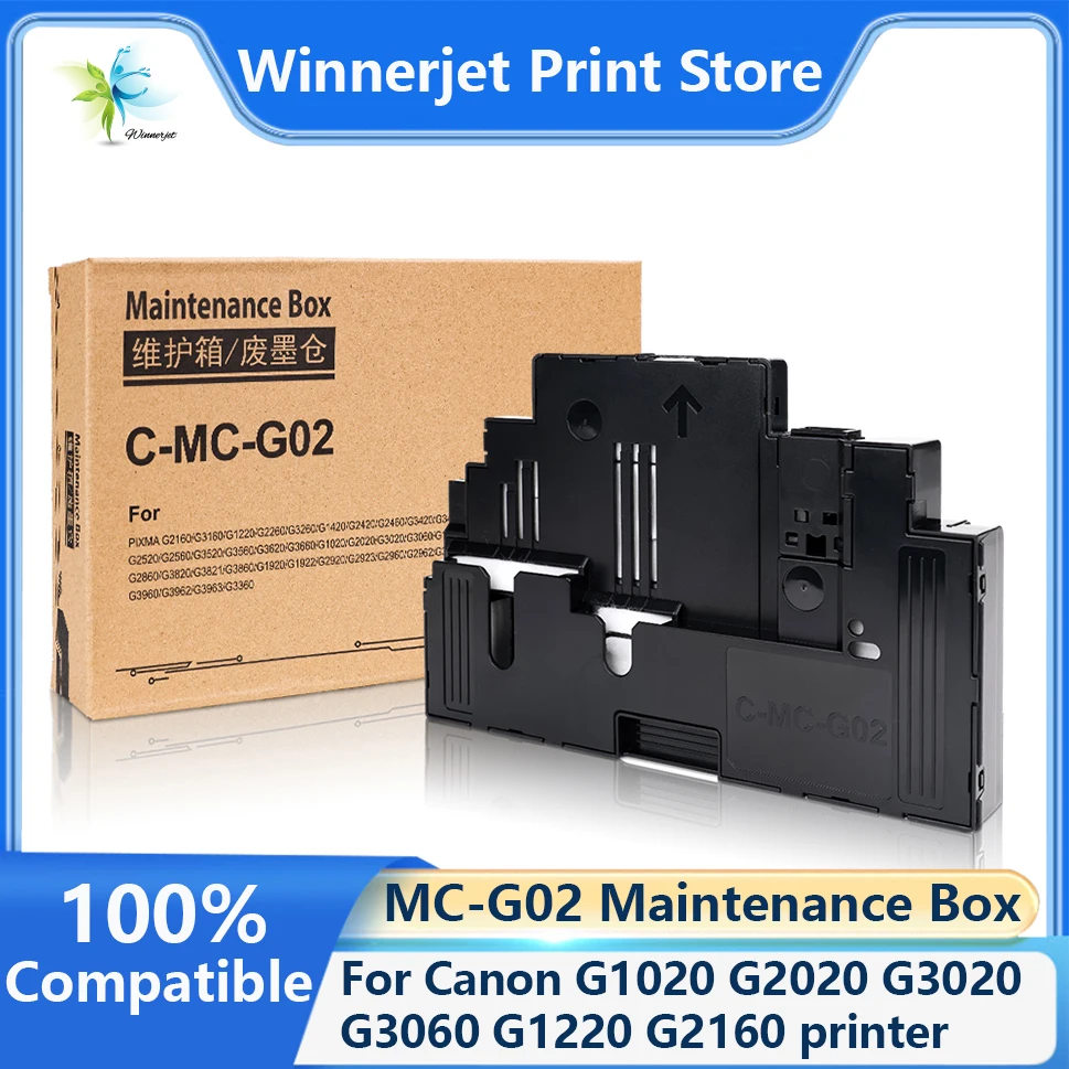 Winnerjet MC-G02 Maintenance Box for Canon G1020 G2020 G3020 G3060 G1220 G2160 G2260 G3160 G3260 G540 G550 G570 G620 G640 G650