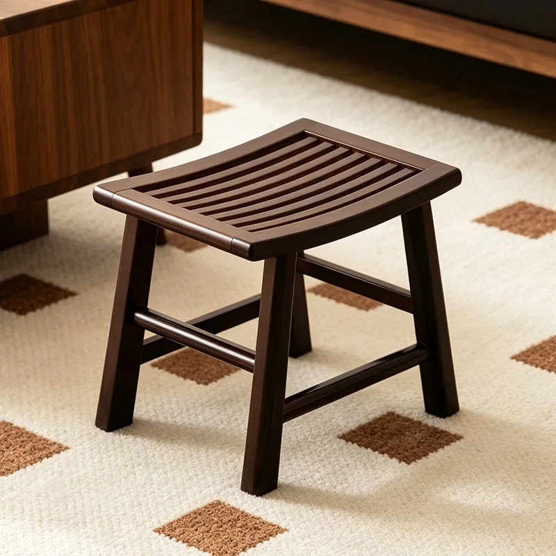 Simple Bamboo Stool Low Stool Strong Pure Bamboo Round Stool Bench Household Mazar Minimalist Style Small Stool Sofa Footstool