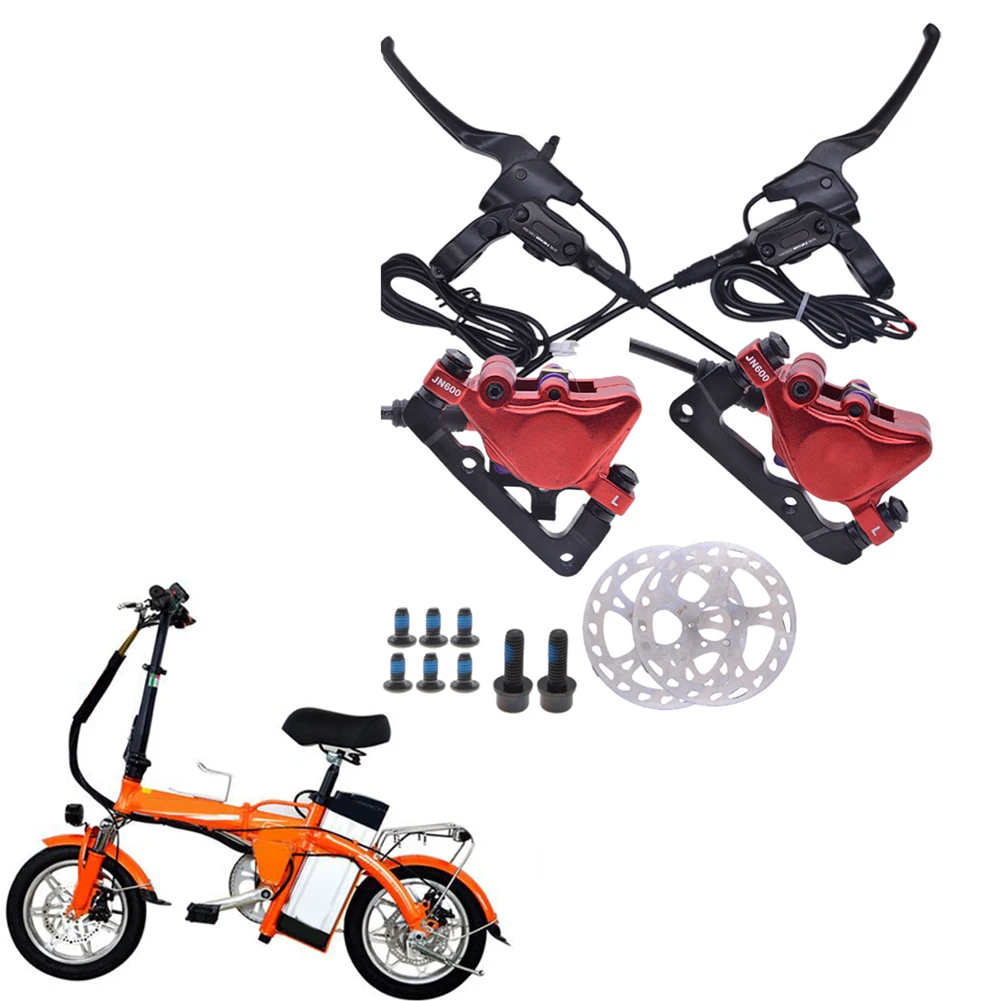 Electric Bicycle Shift Sensor Powerful Hydraulic Brake System For E-bike Red Color For Models W/ 160mm Discs Power Off Oil Brake