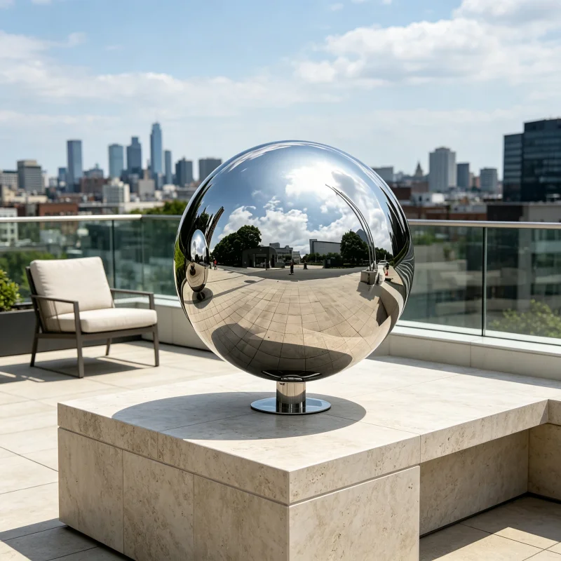 600mm 60cm Diameter 1.5mm Thick 304 Stainless Steel Mirror Polished Hollow Sphere Courtyard lobby garden lawn decorative balls