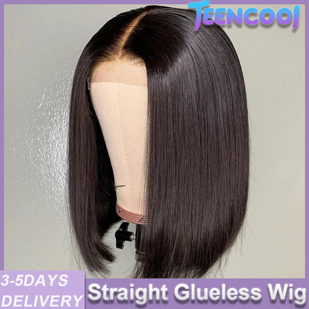 

Wear And Go 5x5 Glueless Human Hair Wig Bob 13x4 HD Lace Straight Short Bob 13x6 Lace Frontal Pre Plucked Human Wigs Ready To Wear