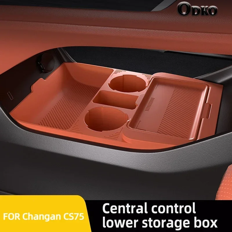 Silicone Storage Box For Changan CS75 plus Center Console under Layer Modification Special Car Interior Accessories Organizer