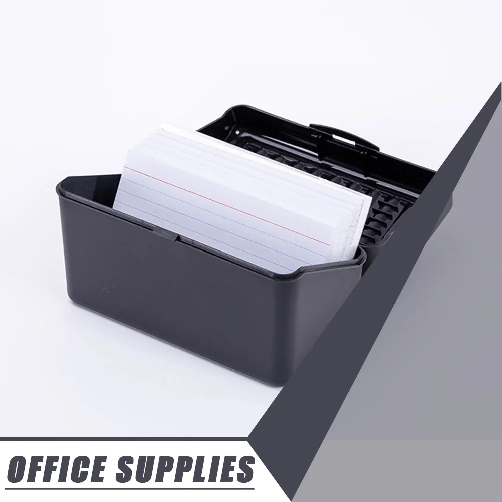 

2Pcs Visiting Cards Container Unique Design Simple Eye-Catching High-Class Plastic Material Black Plastic Cards Stand