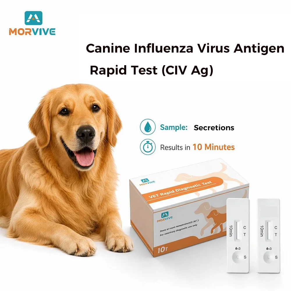 Pet Test Kits Canine Influenza Virus Antigen Rapid Test for Dog for CIV Ag CCV CPIV Ag  Result in 5-10 Minutes Home rapid testin