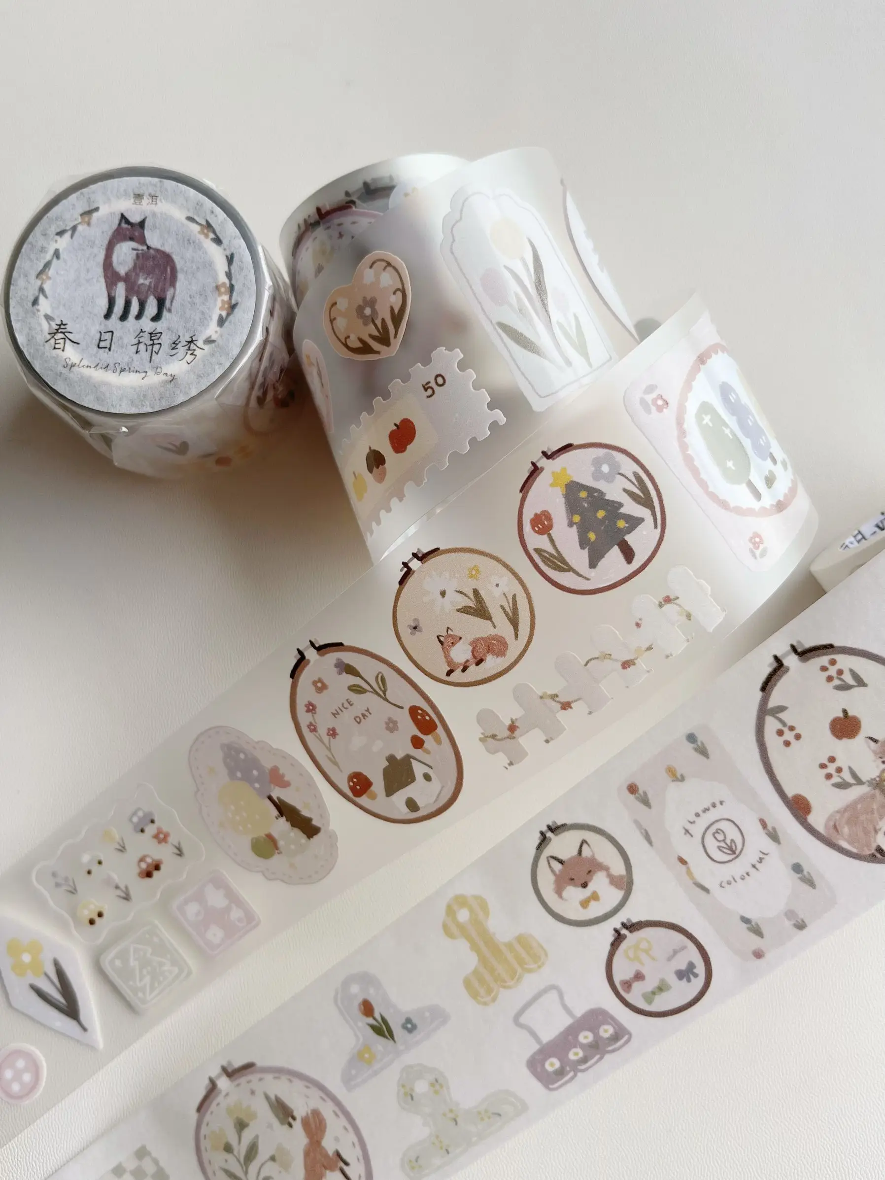 Spring Splendid Salt Masking Washi Tape New Light Retro Pet Sticker