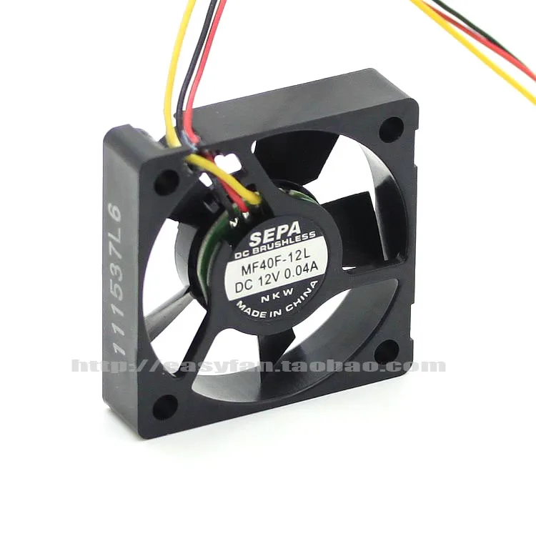NUEVO SEPA MF40F-12L 4 cm silencio 4010 micro rodamiento en miniatura ventilador de refrigeración de 16 decibelios