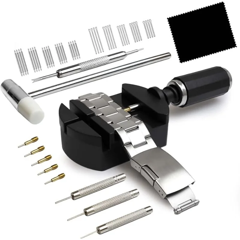 52pcs Metal Watch Strap Removal Tool Kit Set Adjustment Needle Tools  for Repair Disassembly Installation Adjusting Watch Strap
