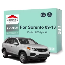 11Pcs LED Interior Light Bulb Kit For KIA Sorento 2009 2010 2011 2012 2013 Canbus Dome License Plate Indoor Lamp Car Accessories