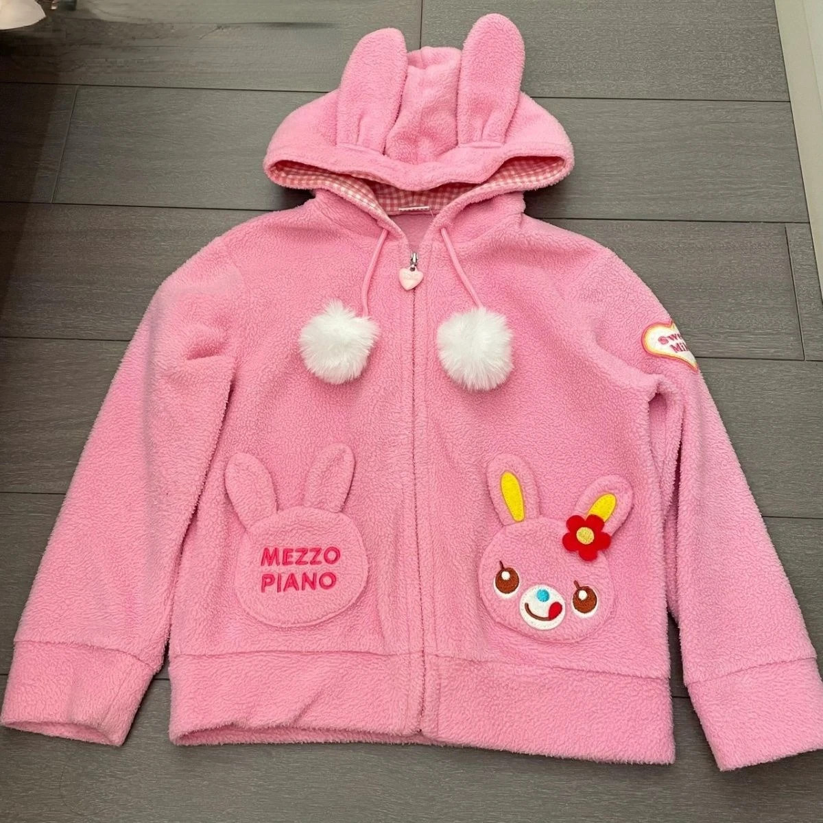 Autumn Winter New Cute Lamb Wool Thick Hoodie Cardigan Jacket Japanese Sweet Girl Cartoon Y2k Aesthetic Hoodies Women Coat