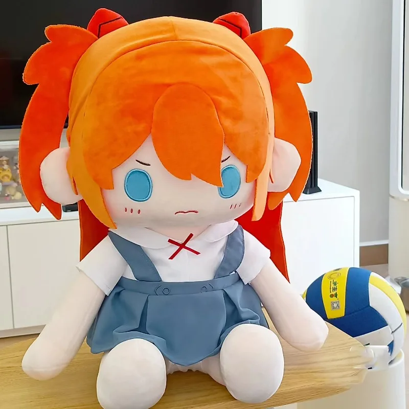 Neon Cute Genesis Classic Evangelion Cartoon Cotton Plush Toy with School Uniform Skirt Outfit for Dress Up Anime Accessories view 2